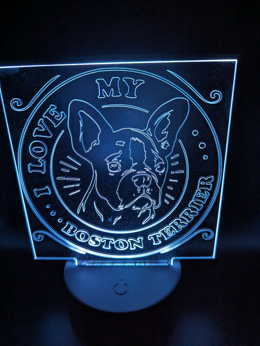 I love my Boston Terrier Decorative Color Changing LED Lamp